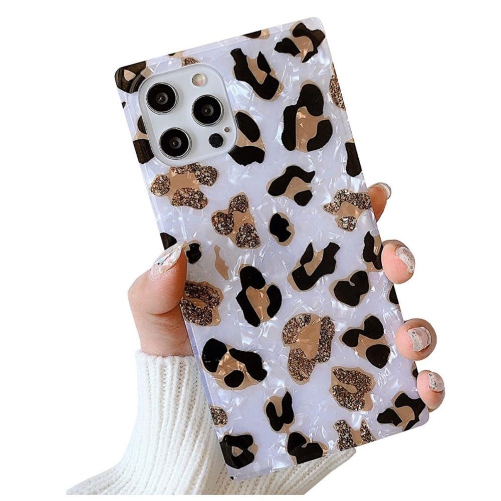NWT White Leopard Print Iridescent Iphone 12 Max Pro Phone Case